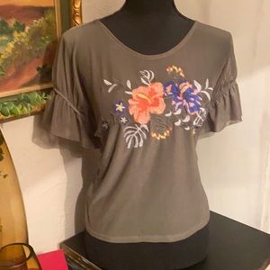 Sheer top with Beautiful embroidery